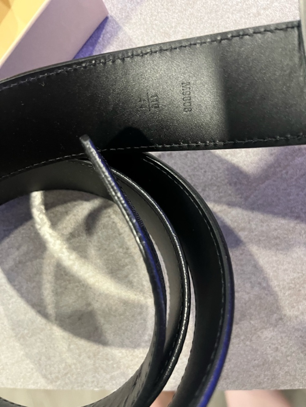 Louis Vuitton Black Damier Graphite LV Initiales Belt - Picture 2 of 2